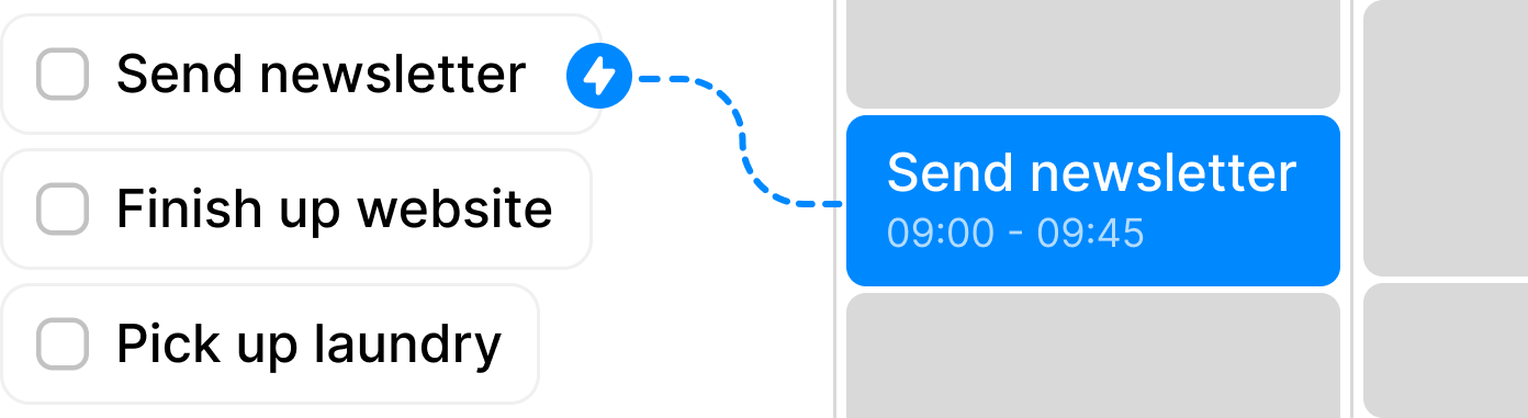 Amie AI scheduling — natural language event creation in the Amie calendar