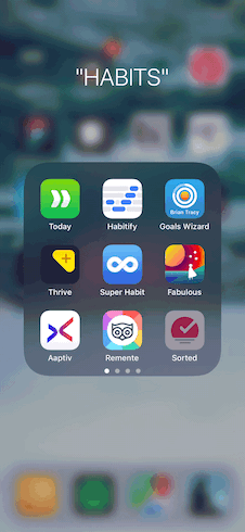 habit apps iphone screen