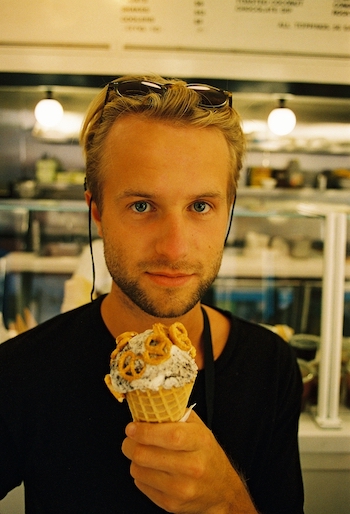 dennis eating ice cream in new york